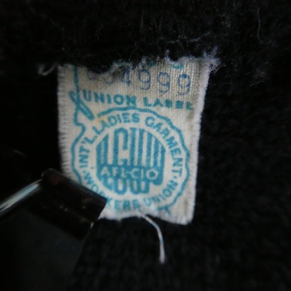 SOLD Vintage 60s Playboy Sweater All Wool Black S - Picture 10 of 11